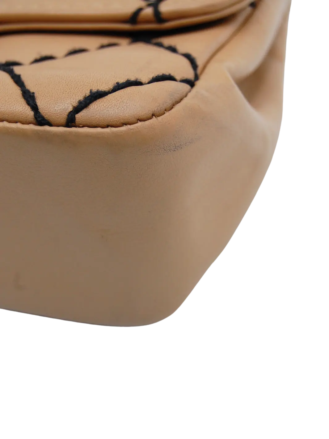 CHANEL Beige Leather Wild Stitch Shoulder Bag - BAGPHIC