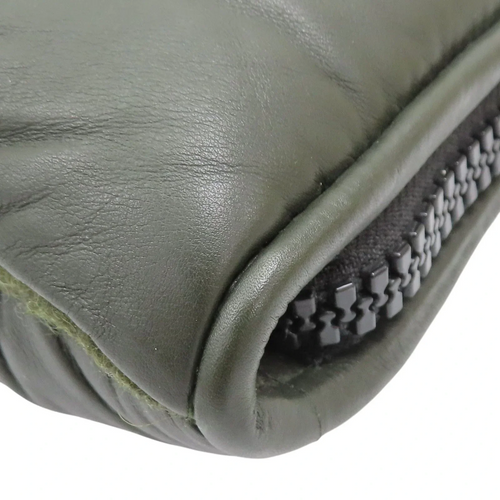 Bottega Veneta Intrecciato Padded Clutch Dark Green