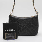 CHANEL Timeless Quilted Caviar Leather CC Logo Shoulder Bag CHANEL
