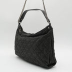 CHANEL Black Iridescent Quilted Daily Hobo Bag CHANEL