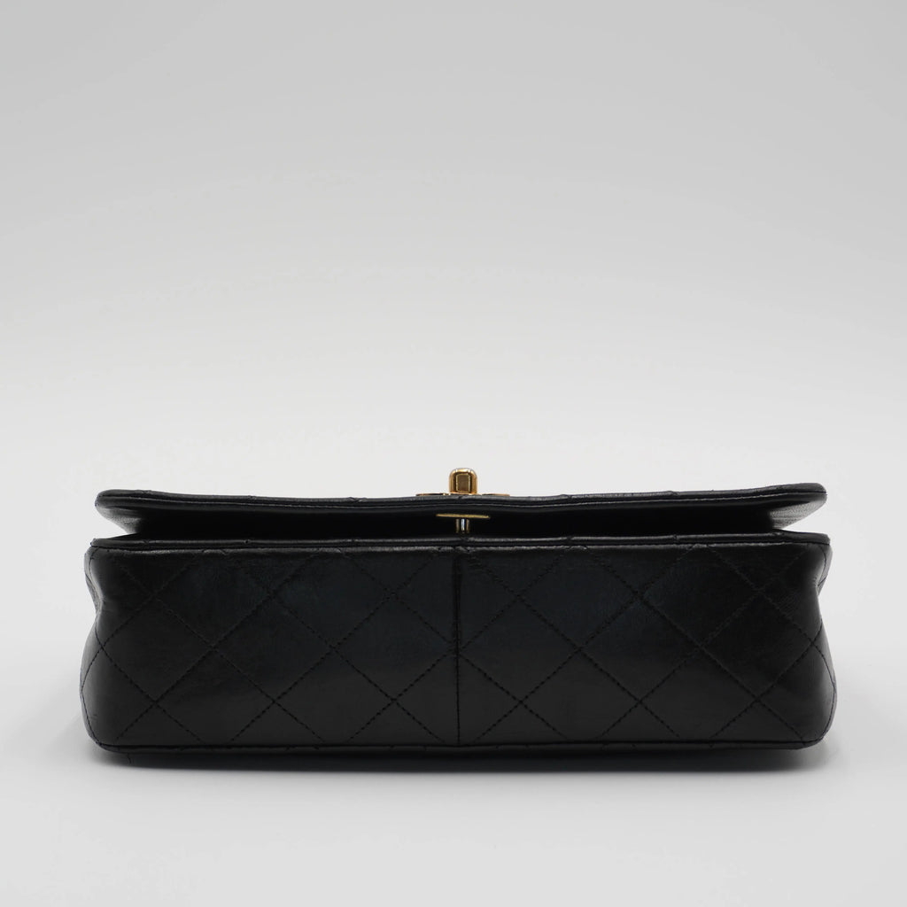 CHANEL Classic Quilted Leather Flap Bag Gold Hardware CHANEL