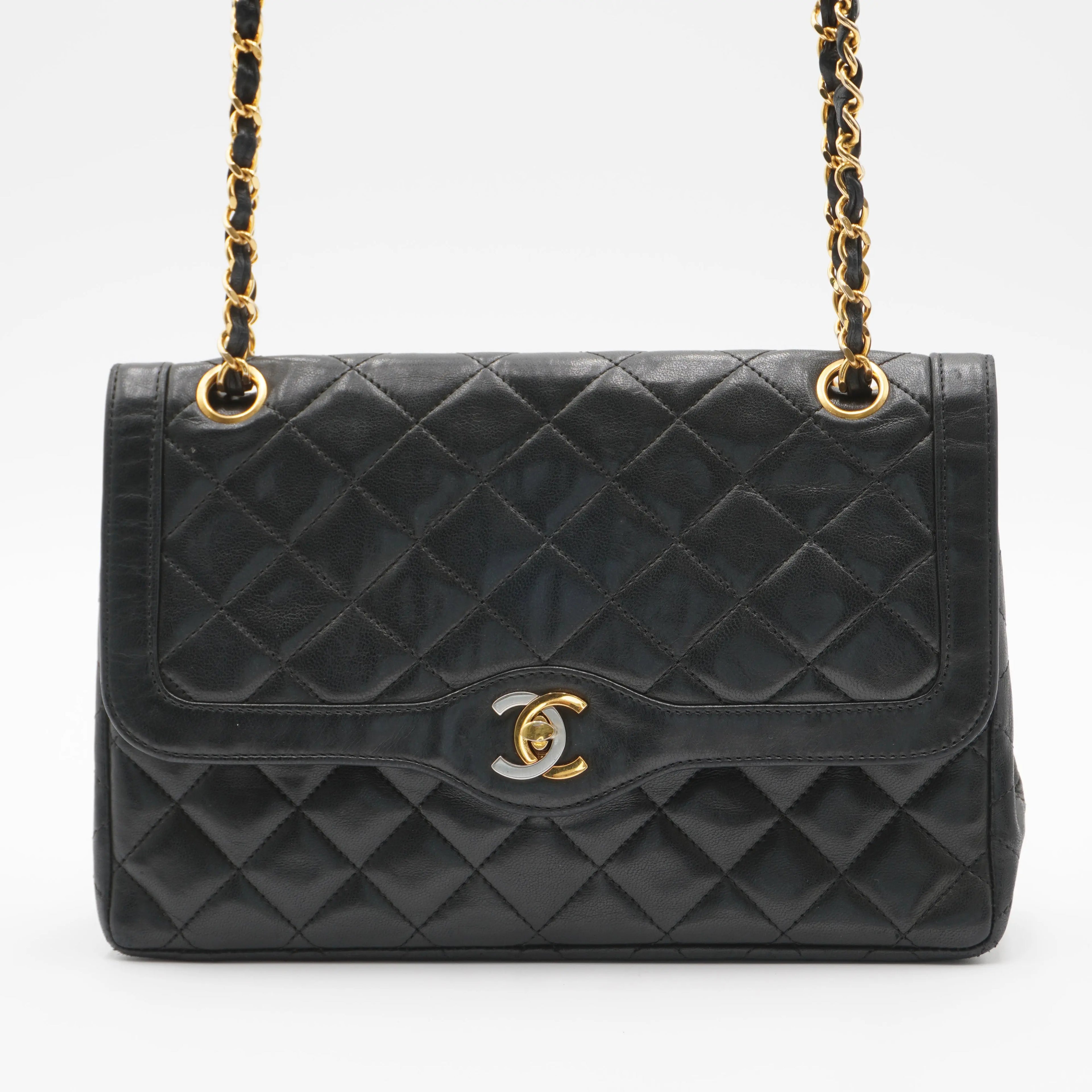 CHANEL Paris Limited Edition Two-Tone CC Logo Double Flap Bag - Fair CHANEL