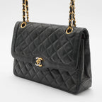 CHANEL Paris Limited Edition Two-Tone CC Logo Double Flap Bag - Fair CHANEL