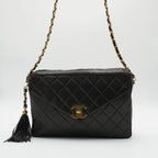 CHANEL Large Vintage Quilted Leather Shoulder Bag CHANEL