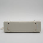 Dior White Canage Quilted East-West Bag