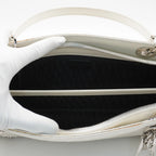 Dior White Canage Quilted East-West Bag