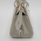 Dior White Canage Quilted East-West Bag