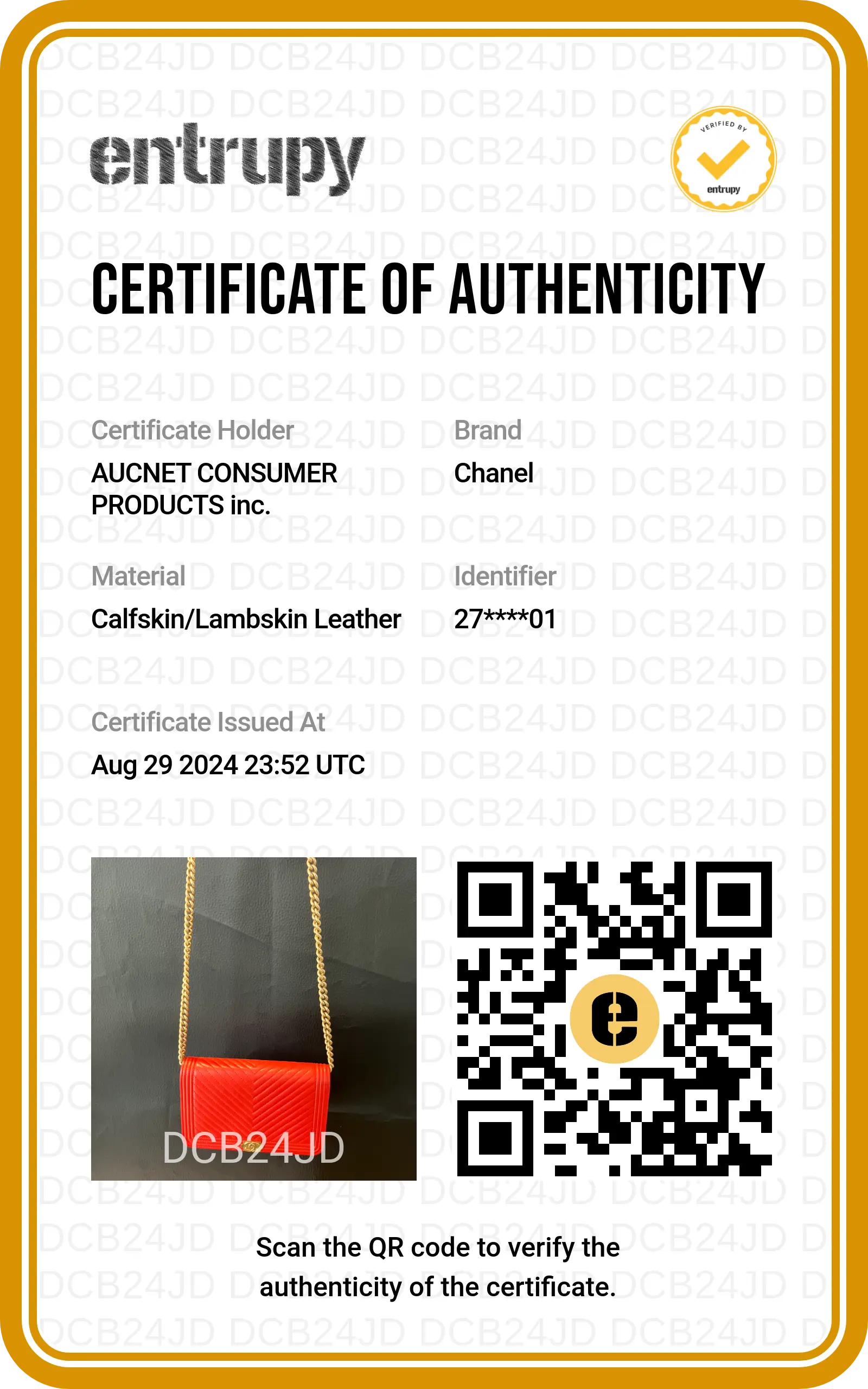 CHANEL Red V-Stitch Wallet on Chain - BAGPHIC