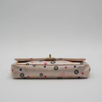 CHANEL Pink Classique Satin Polka Dot Single Chain Flap Bag CHANEL