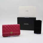 CHANEL Pink Quilted Wallet on Chain Lambskin Boy Bag CHANEL