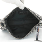 Dior Black & Gray Canvas Trotter Shoulder Bag DIOR