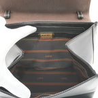 LOEWE Bicolor Leather Black Brown Velazquez Twist Handbag Bag