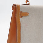 HERMES Cadena And Clochette Toile Ash With ST Kelly 35 HERMES