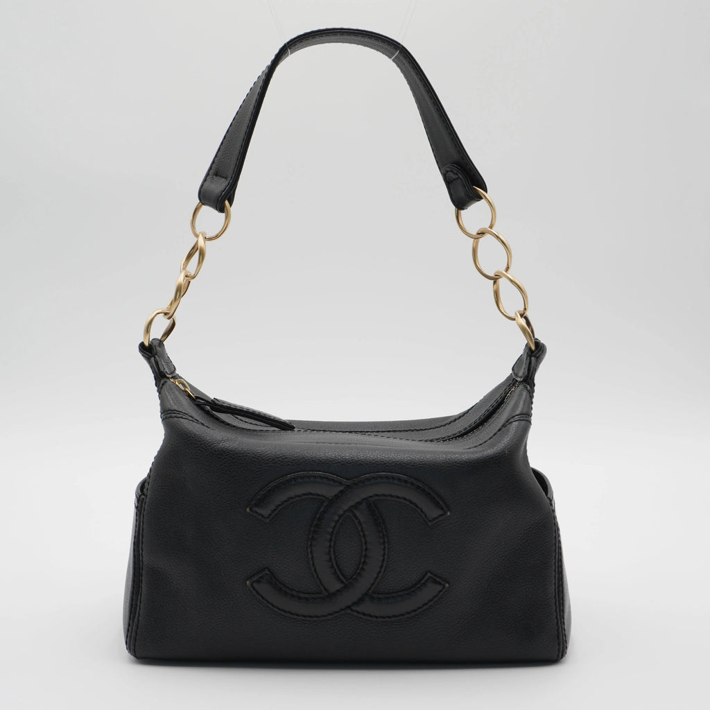 CHANEL Timeless Black Leather CC Shouder Bag CHANEL