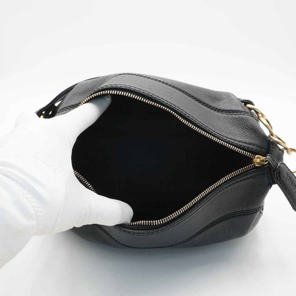 CHANEL Timeless Black Leather CC Shouder Bag CHANEL