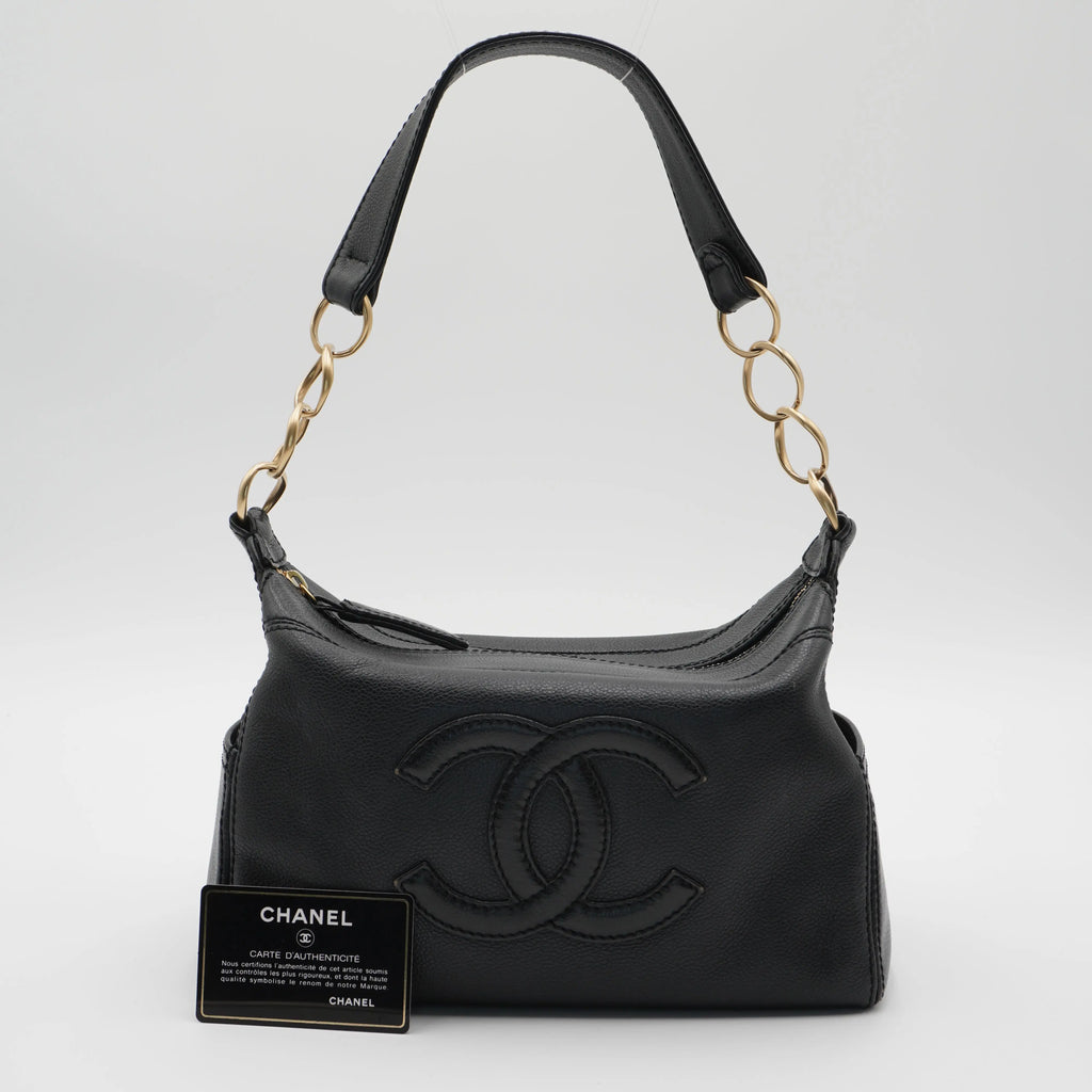 CHANEL Timeless Black Leather CC Shouder Bag CHANEL