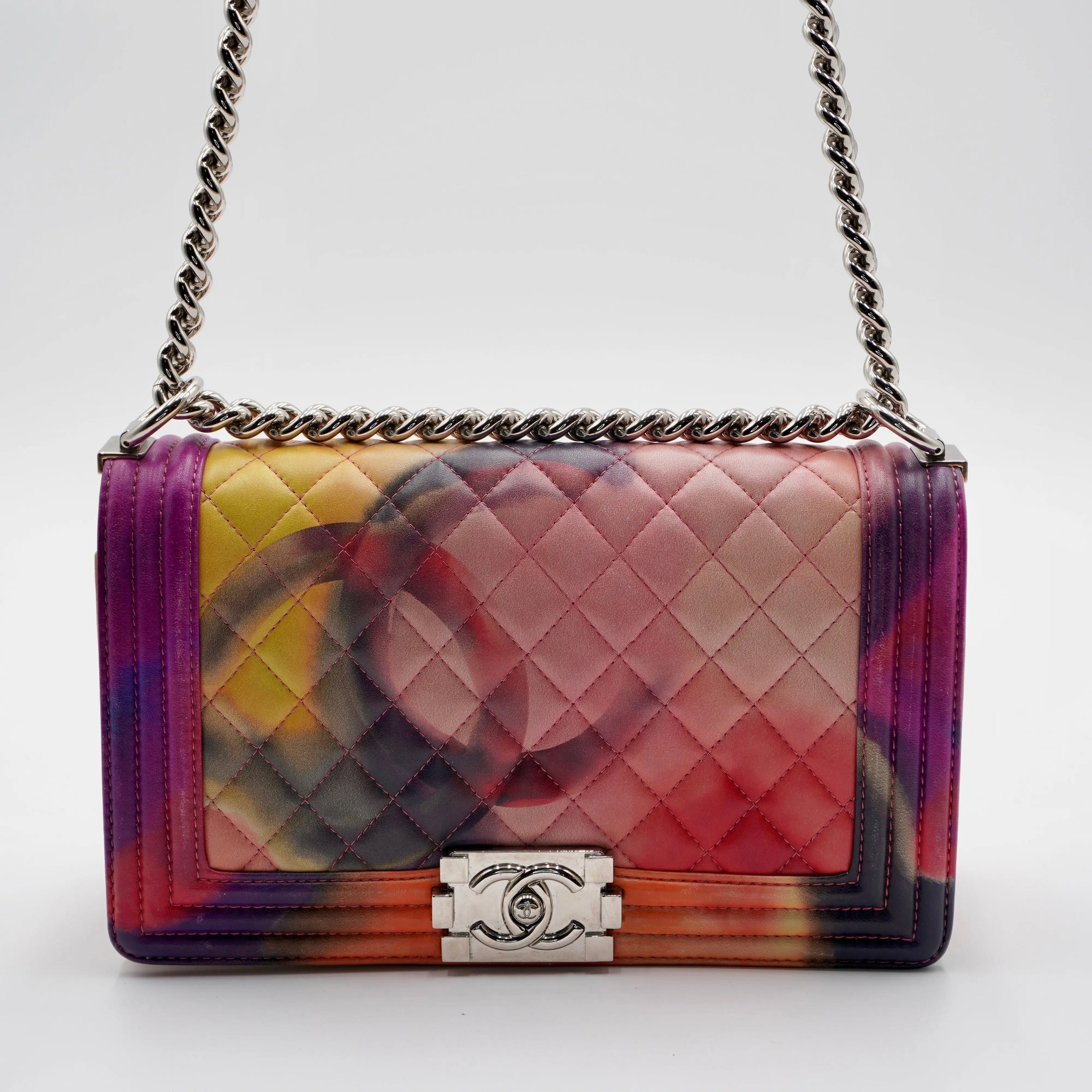 CHANEL Limited Edition Flower Power Multicolor Boy Flap CHANEL