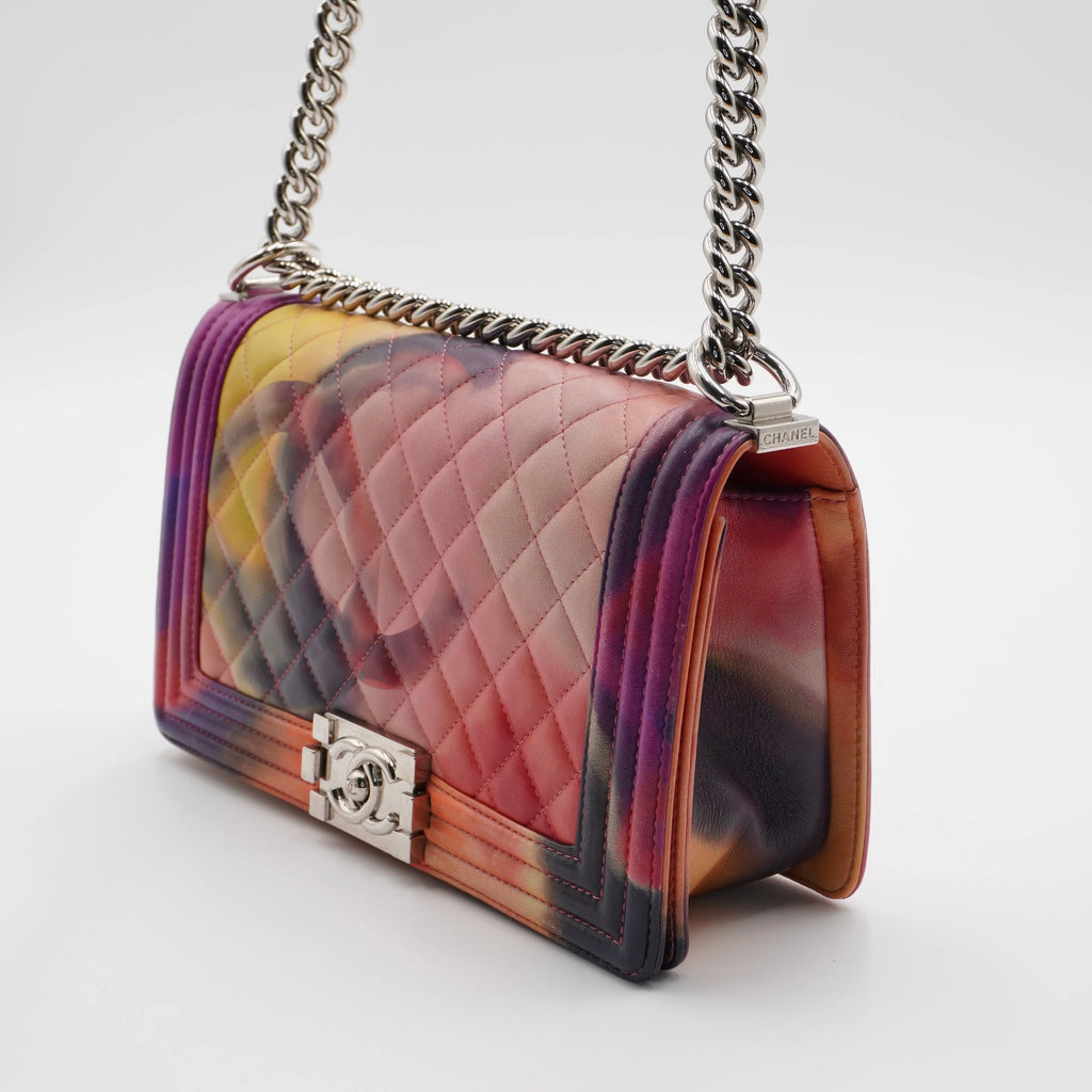 CHANEL Limited Edition Flower Power Multicolor Boy Flap CHANEL