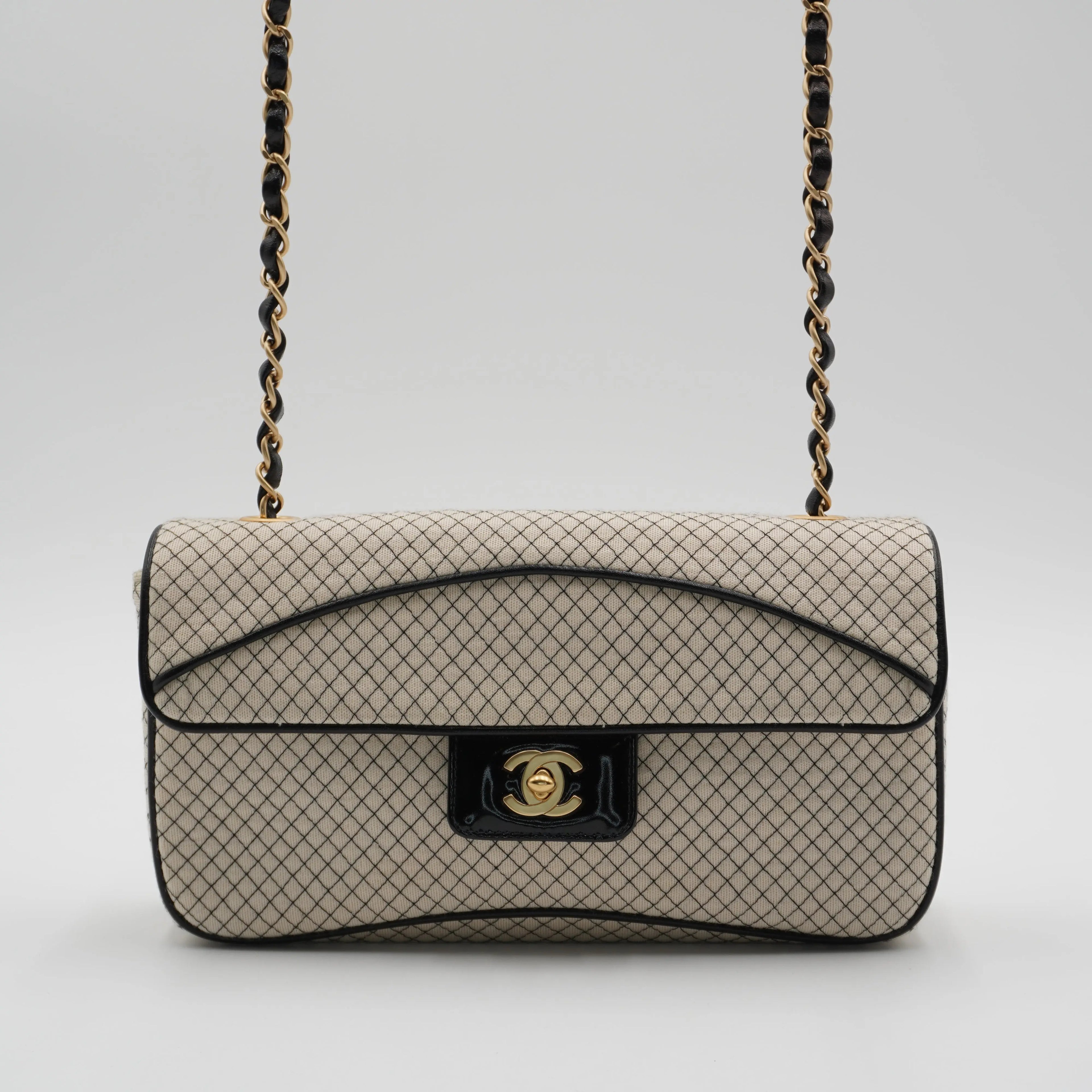 CHANEL East West Jersey Flap Bag CHANEL