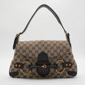 Gucci Horsebit GG Monogram Shoulder Bag GUCCI