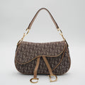 Dior Brown/Beige Canvas Trotter Saddle Shoulder Bag DIOR