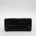 Dior Black Patent Cannage Calfskin 2-Way Medium Lady Dior