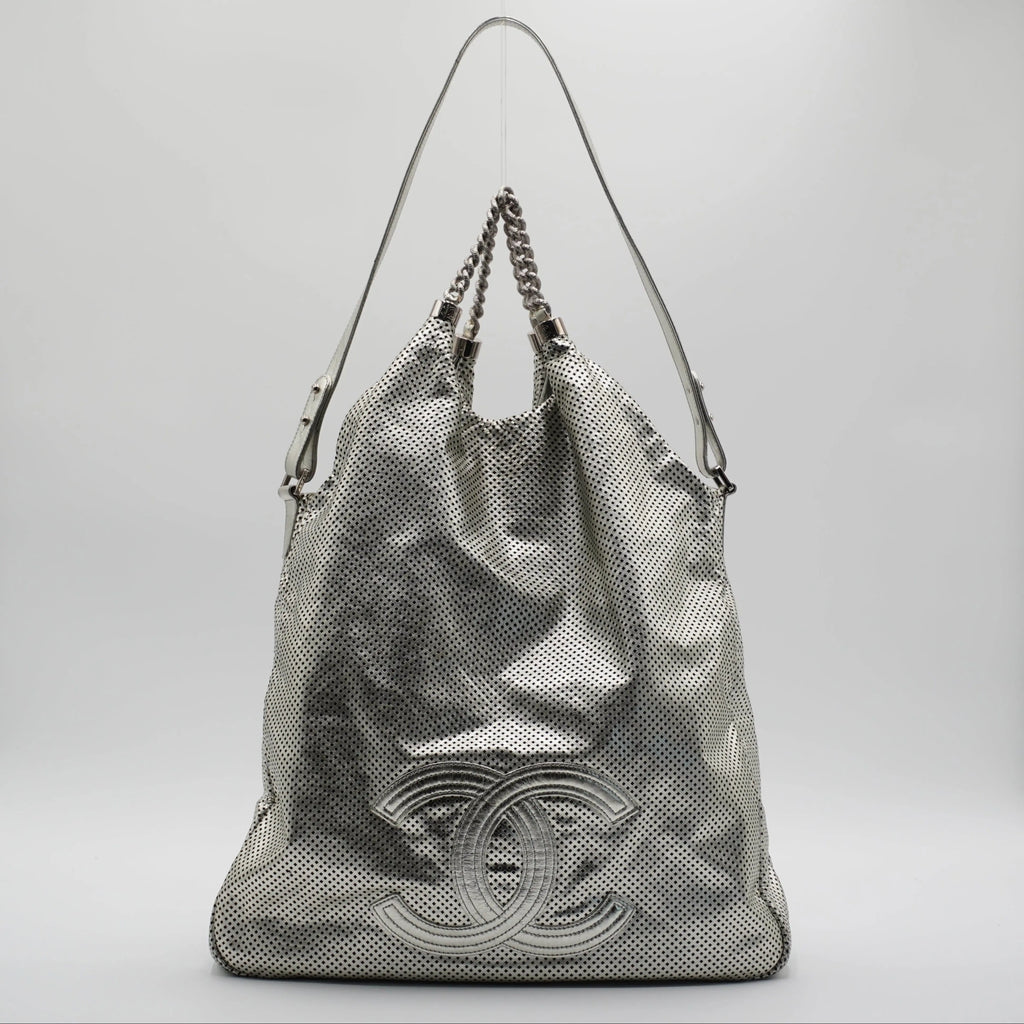 CHANEL Rodeo Drive Hobo Perforated Leather Bag CHANEL