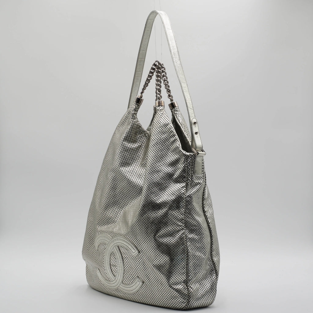CHANEL Rodeo Drive Hobo Perforated Leather Bag CHANEL