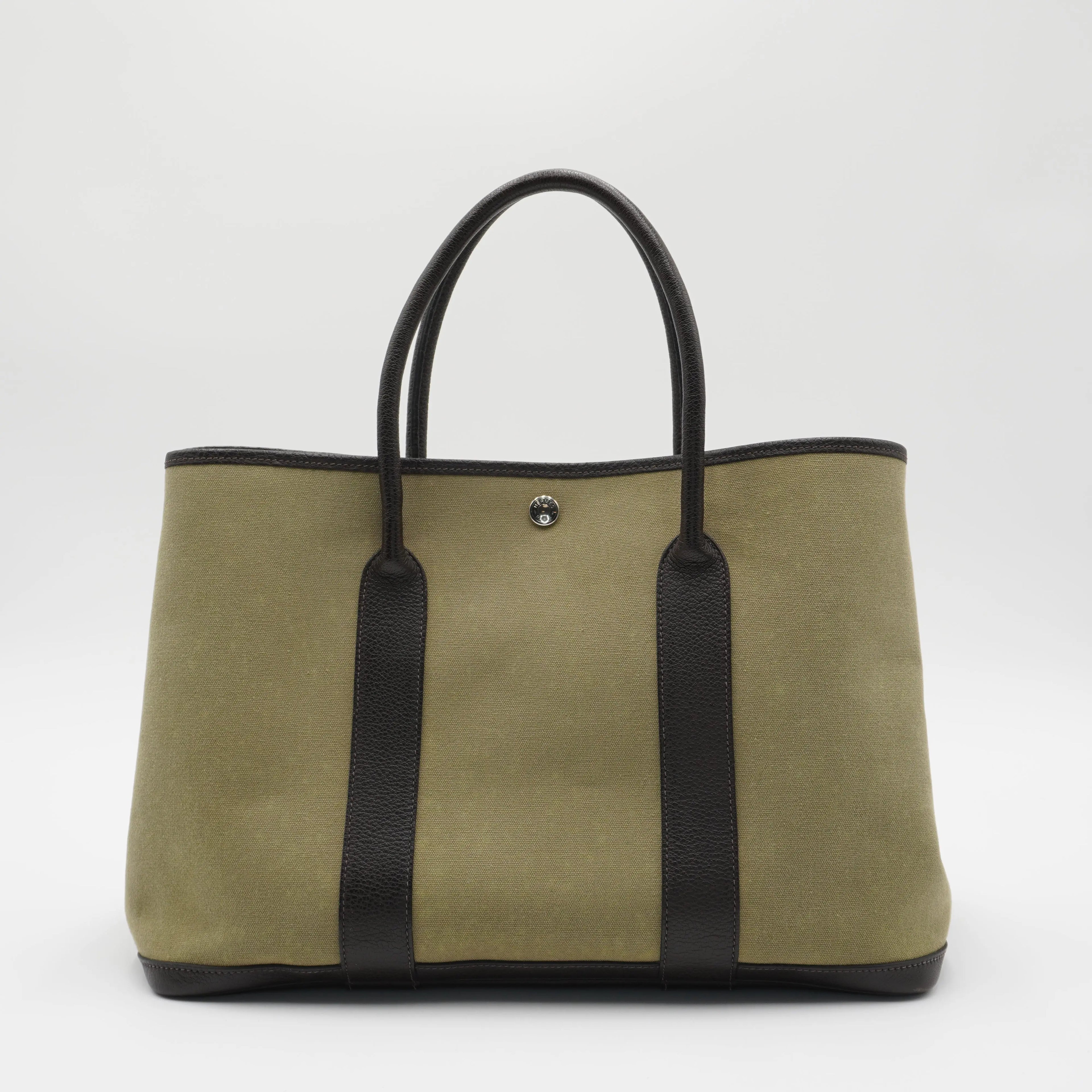 HERMES Olive Garden Party Tote Bag HERMES