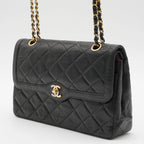 CHANEL Paris Limited Edition Two-Tone CC Logo Double Flap Bag - Good 2 CHANEL