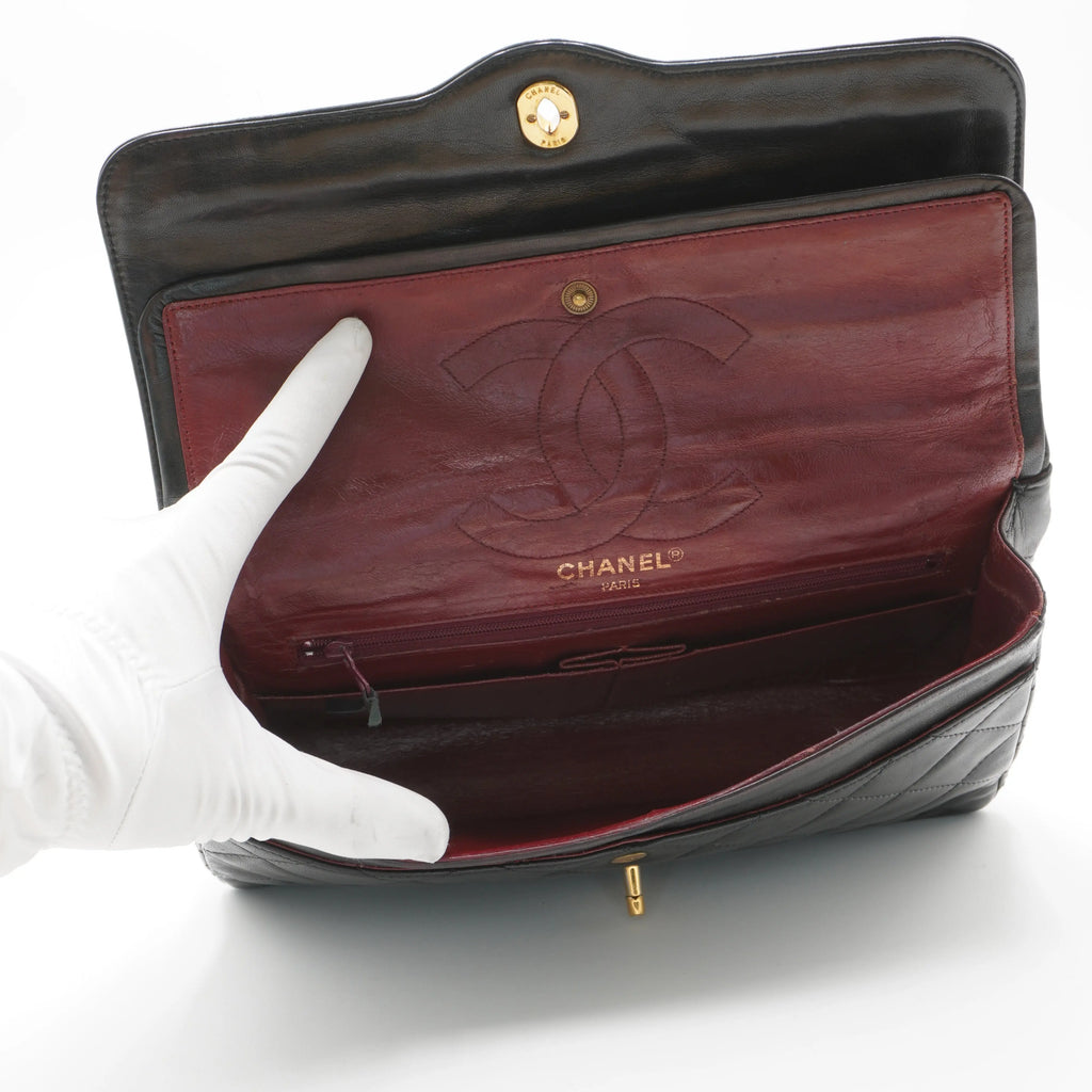 CHANEL Paris Limited Edition Two-Tone CC Logo Double Flap Bag - Good 2 CHANEL