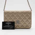 CHANEL Gold Quilted Paris-Salzburg Wallet on Chain CHANEL