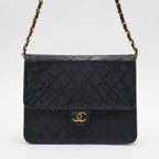 CHANEL Black Vintage Matelasse Mini Flap Crossbody Bag (Copy) CHANEL