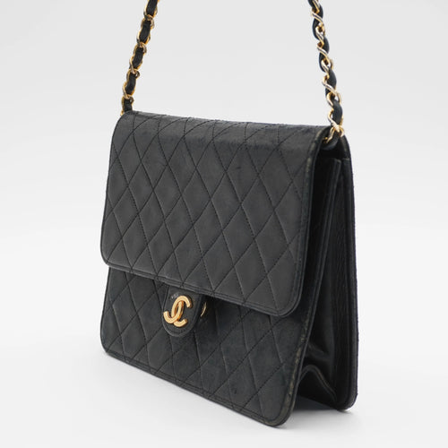 CHANEL Black Vintage Matelasse Mini Flap Crossbody Bag (Copy) CHANEL