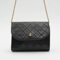 CHANEL Black Vintage Matelasse Mini Flap Crossbody Bag CHANEL