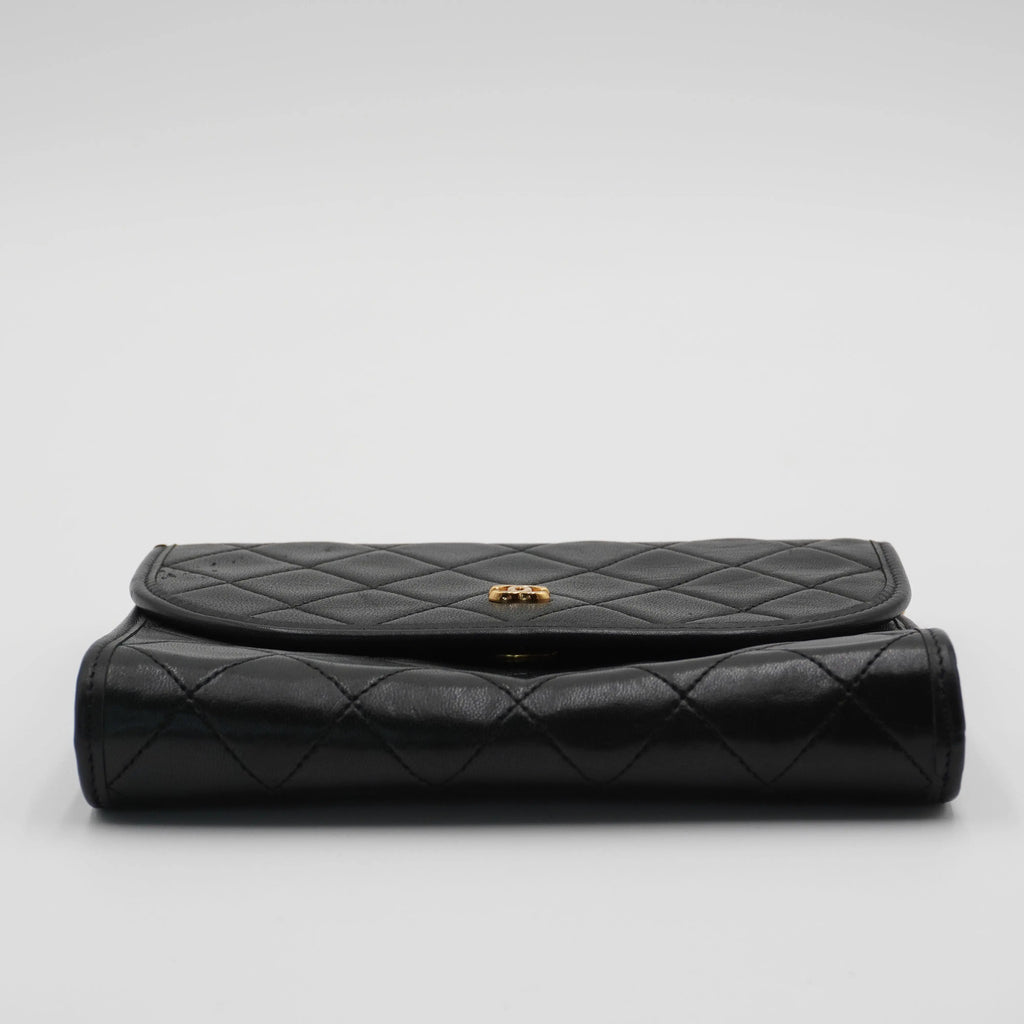 CHANEL Black Vintage Matelasse Mini Flap Crossbody Bag CHANEL