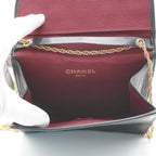 CHANEL Black Vintage Matelasse Mini Flap Crossbody Bag CHANEL