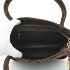 CHANEL Brown Velvet Medallion Tote Bag CHANEL