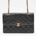 CHANEL Paris Limited Edition Two-Tone CC Logo Double Flap Bag - Very Good CHANEL