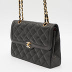 CHANEL Paris Limited Edition Two-Tone CC Logo Double Flap Bag - Very Good CHANEL