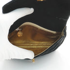 CHANEL Black Velvet Velour Waist Bag CHANEL