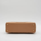 CHANEL Beige Caviar Leather Mini Boston Bag CHANEL