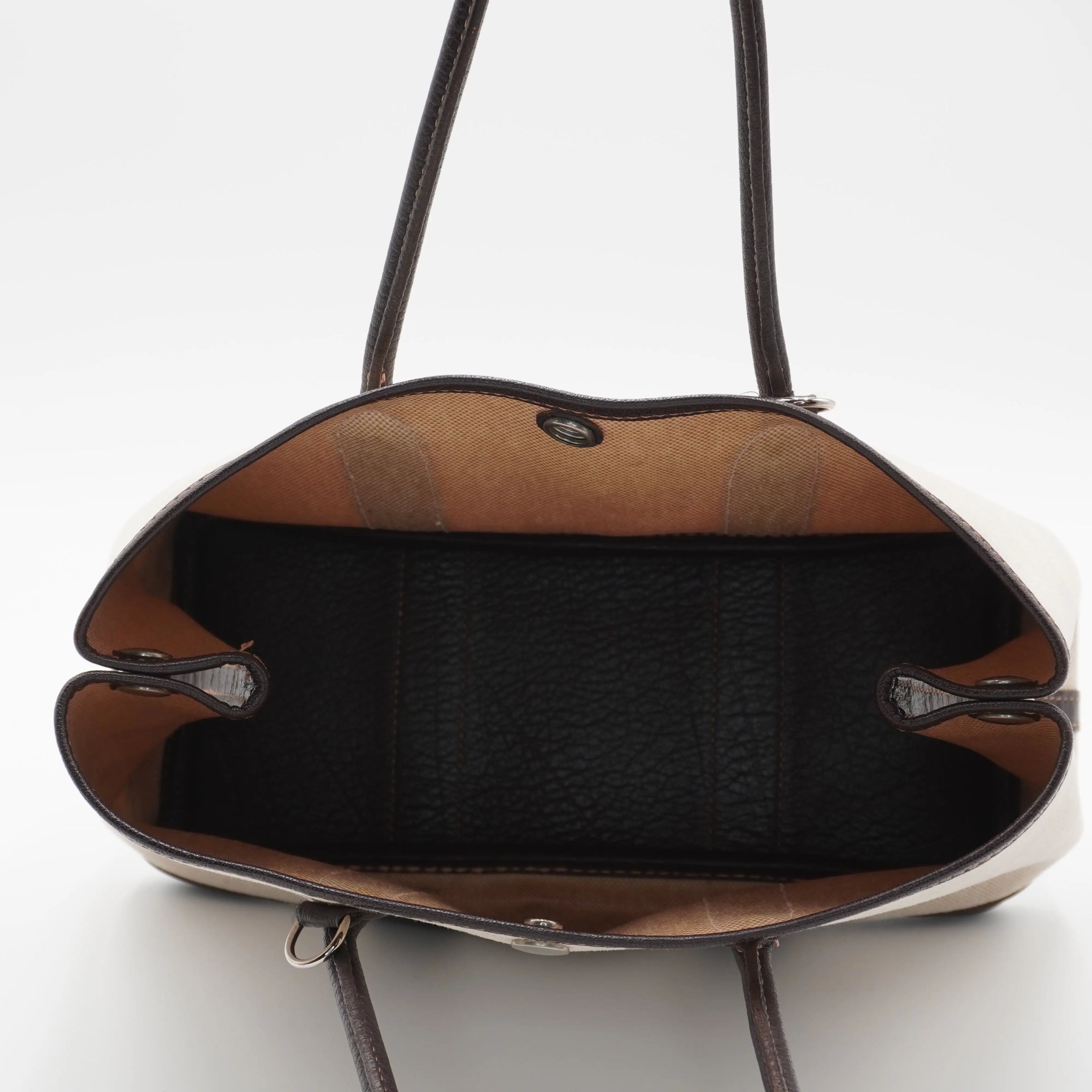 HERMES Garden Party TPM Marron Handbag with ST HERMES