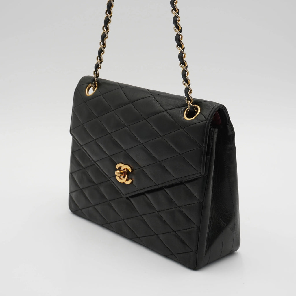 CHANEL Vintage Quilted Leather Envelope Flap Bag CHANEL