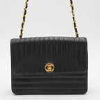 CHANEL Vintage Mademoiselle Vertical Quilted Shoulder Bag CHANEL