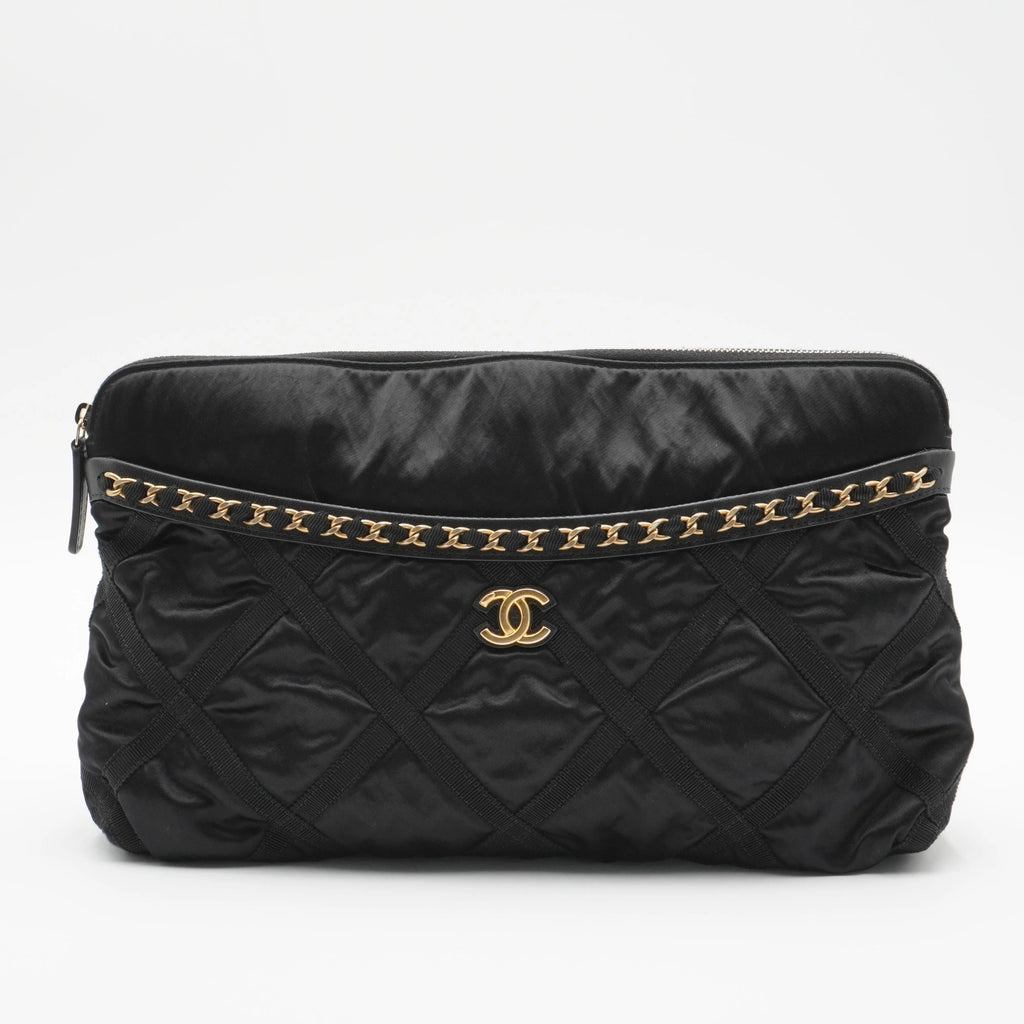 CHANEL Grosgrain Large Foldable Tote Bag Pouch CHANEL