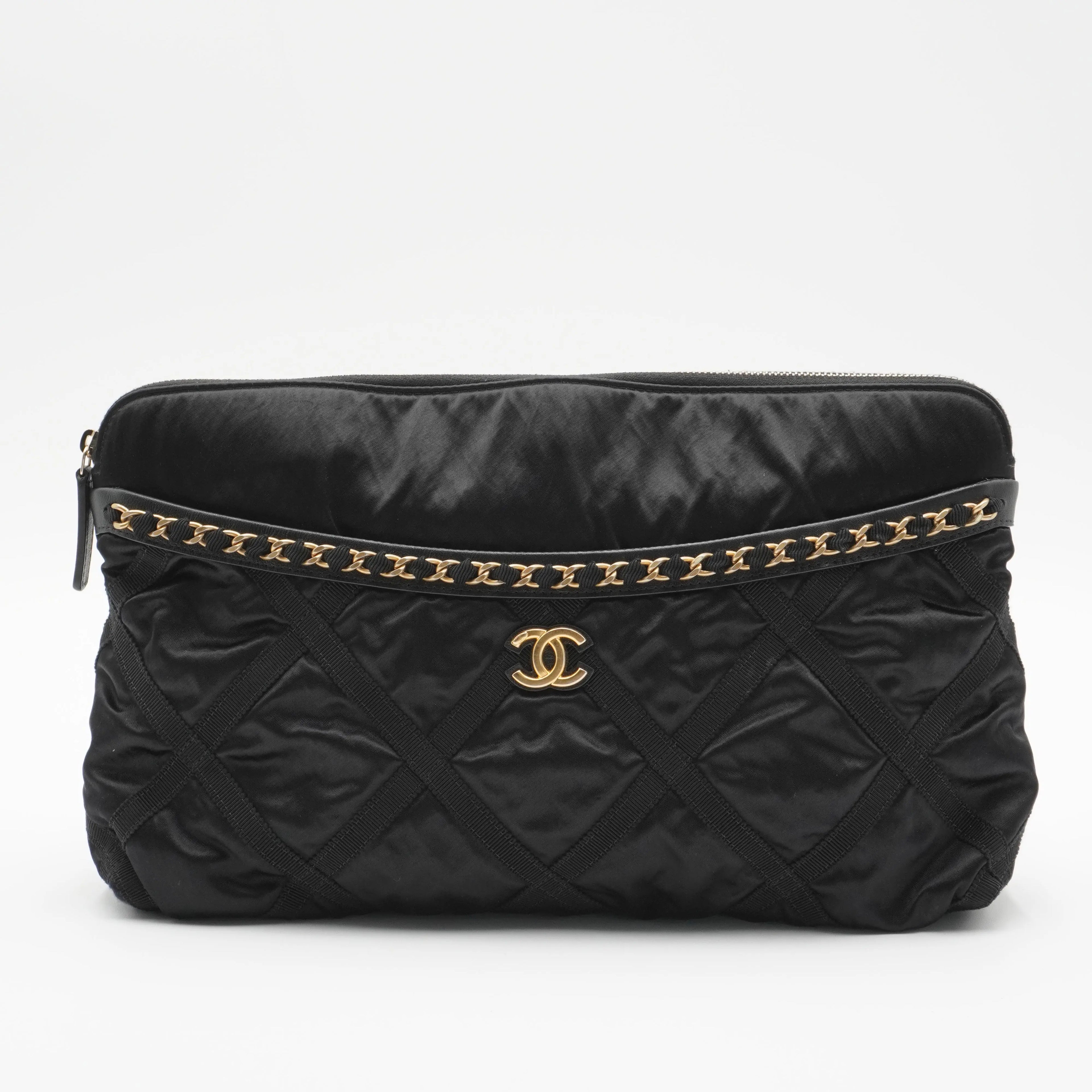CHANEL Grosgrain Large Foldable Tote Bag Pouch CHANEL