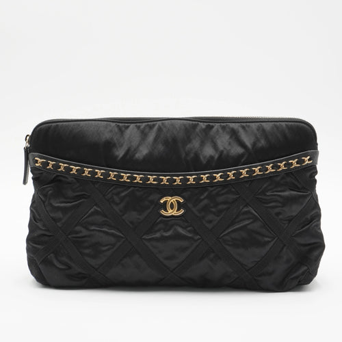 CHANEL Grosgrain Large Foldable Tote Bag Pouch CHANEL