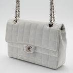 CHANEL Travel Line Silver Shoulder Bag CHANEL