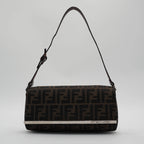 Fendi Canvas Zucca Metal Trim Shoulder Bag FENDI
